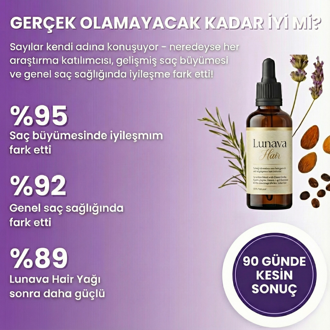 Lunava Hair – Premium Doğal Saç Uzatma Yağı